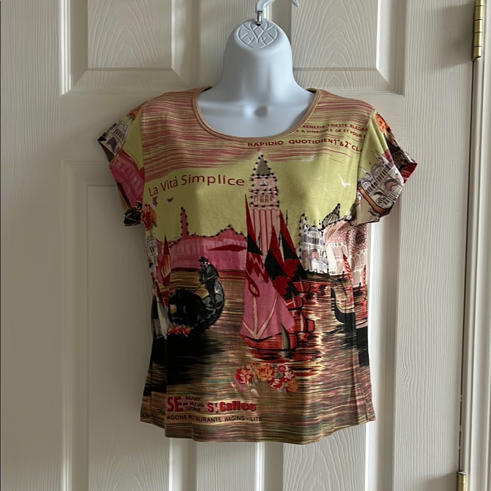 La Vita Simplice Graphic Print Top